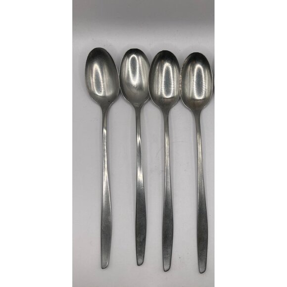 Set Of 4 Imperial Intl Stainless Steel Glossy iced tea Spoons IMI39 Pattern Code - Picture 2 of 4
